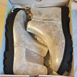 Silver Ankle Boots